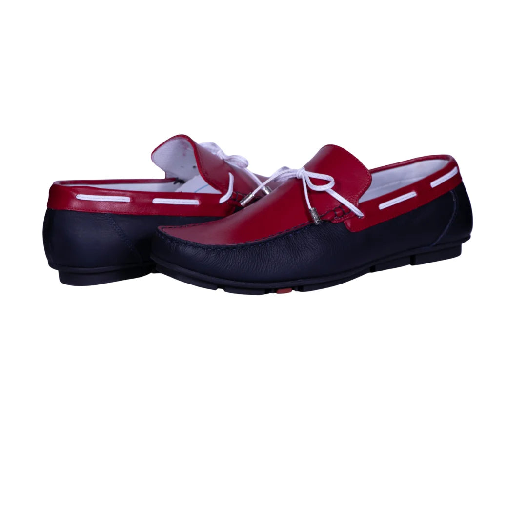 Tubular mocasín color azul-rojo