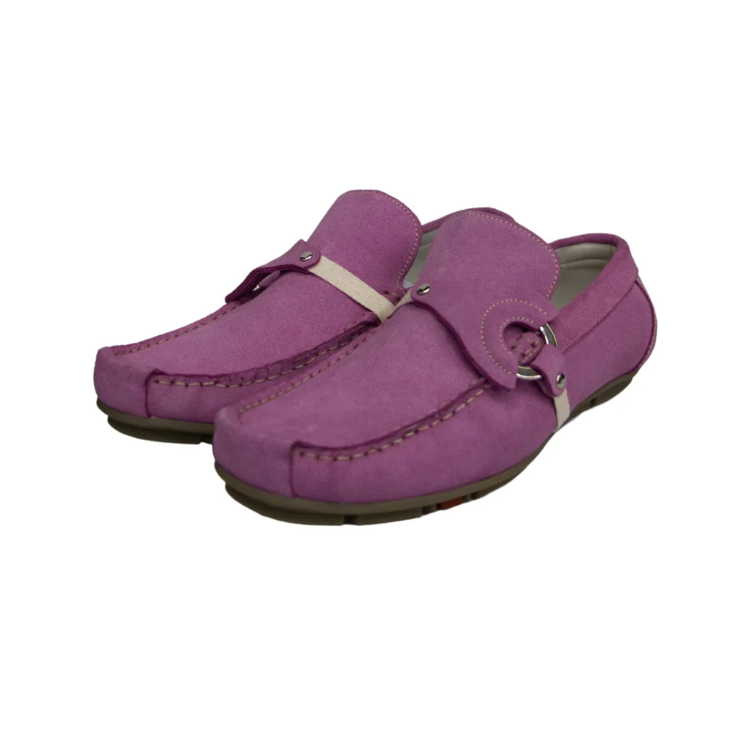 Zapato tubular gamuza color rosa