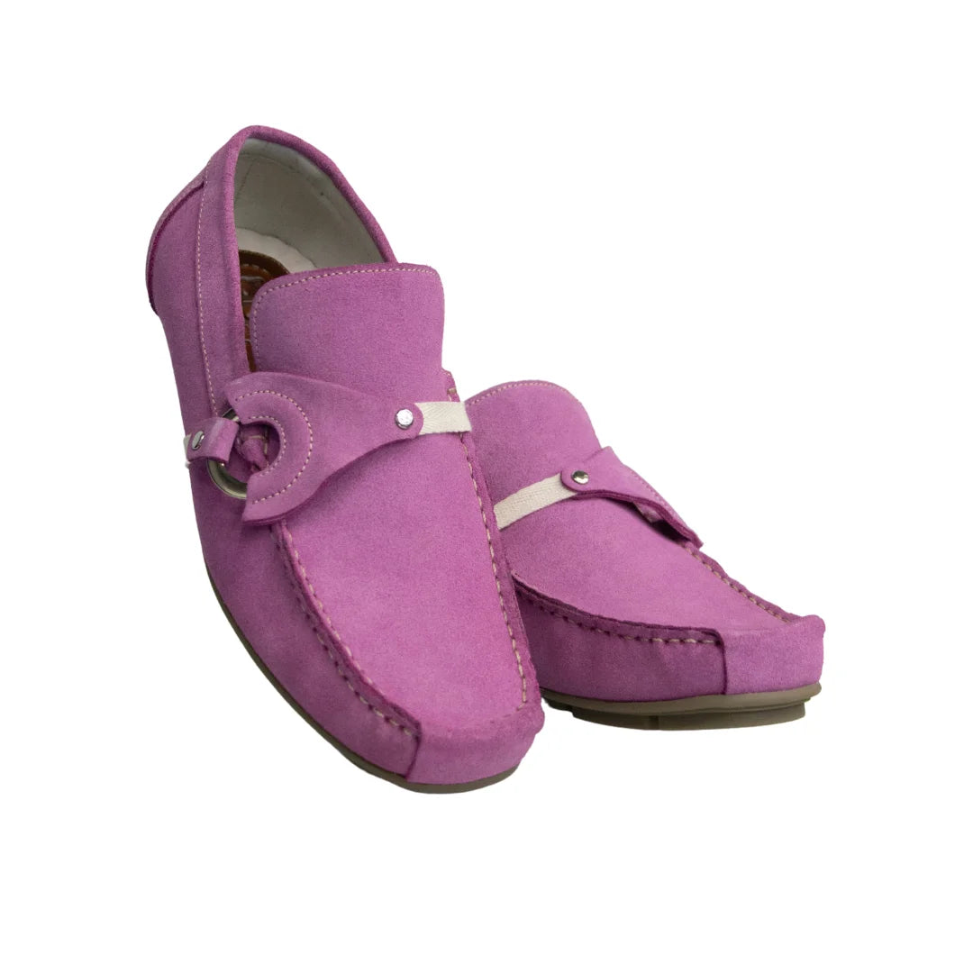 Zapato tubular gamuza color rosa
