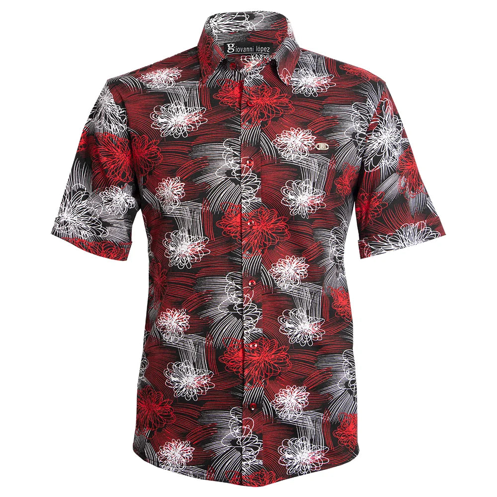 camisa-manga-corta-flores