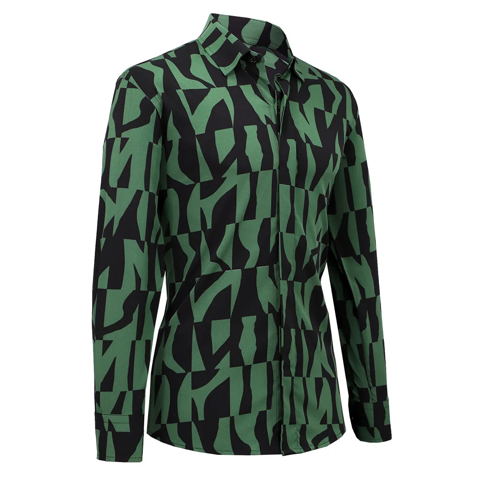 camisa manga larga estampado verde y negro-2
