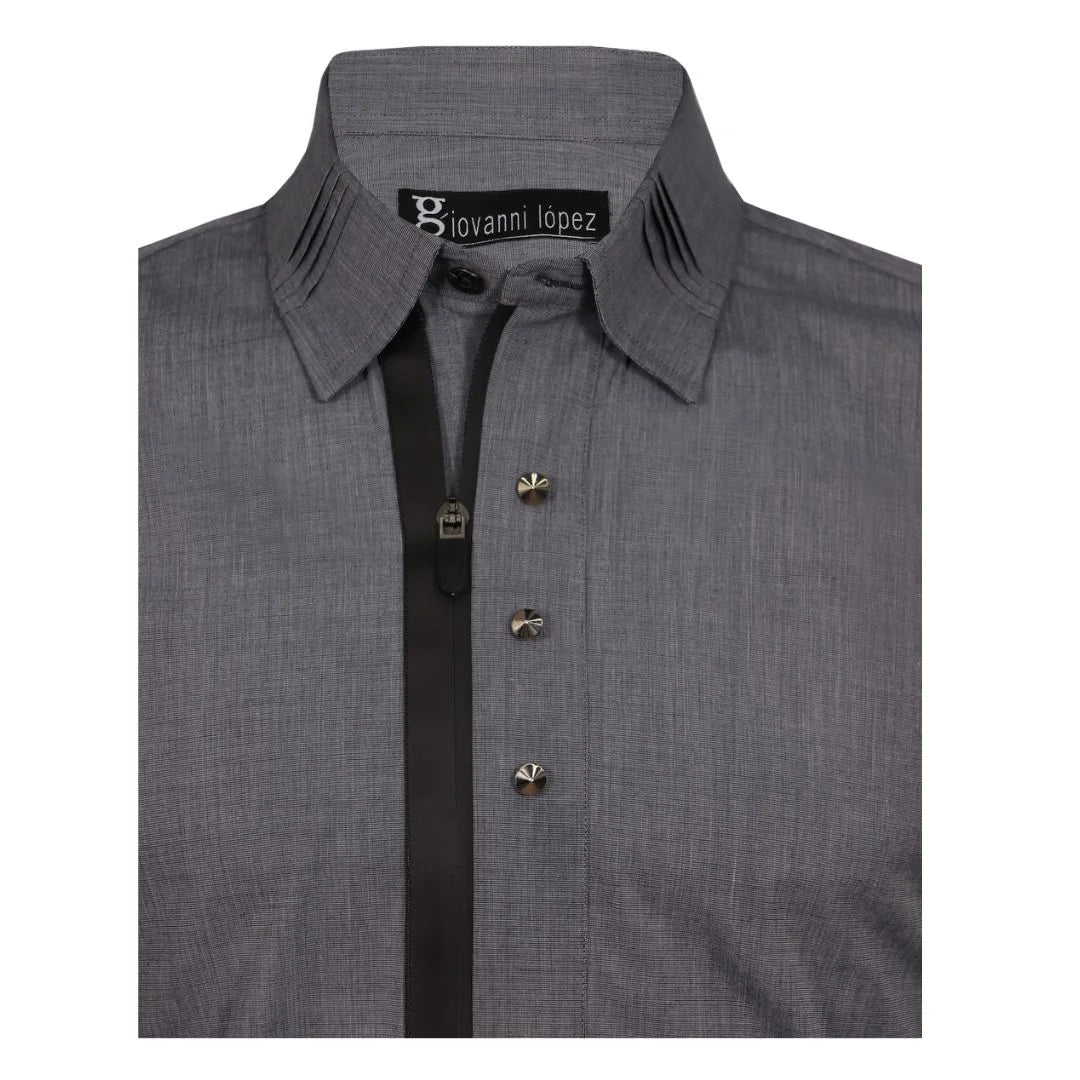 Camisa gris con cremallera 3