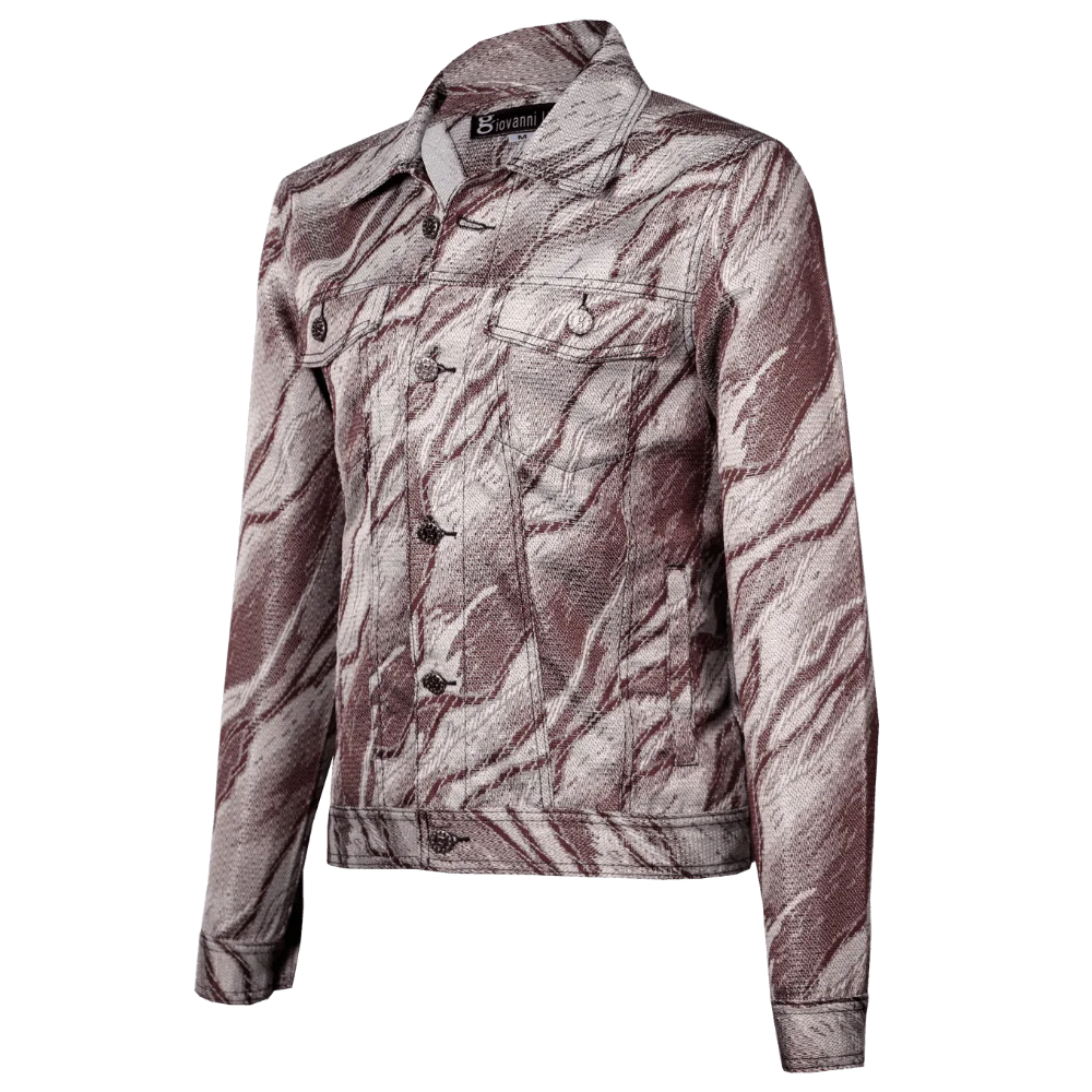 Chaqueta clásica jackard diseño abstracto 1