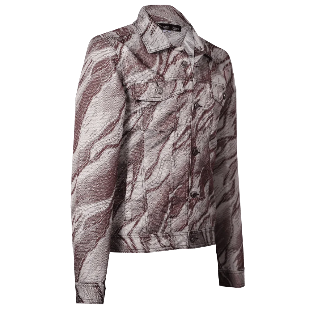 Chaqueta clásica jackard diseño abstracto 2