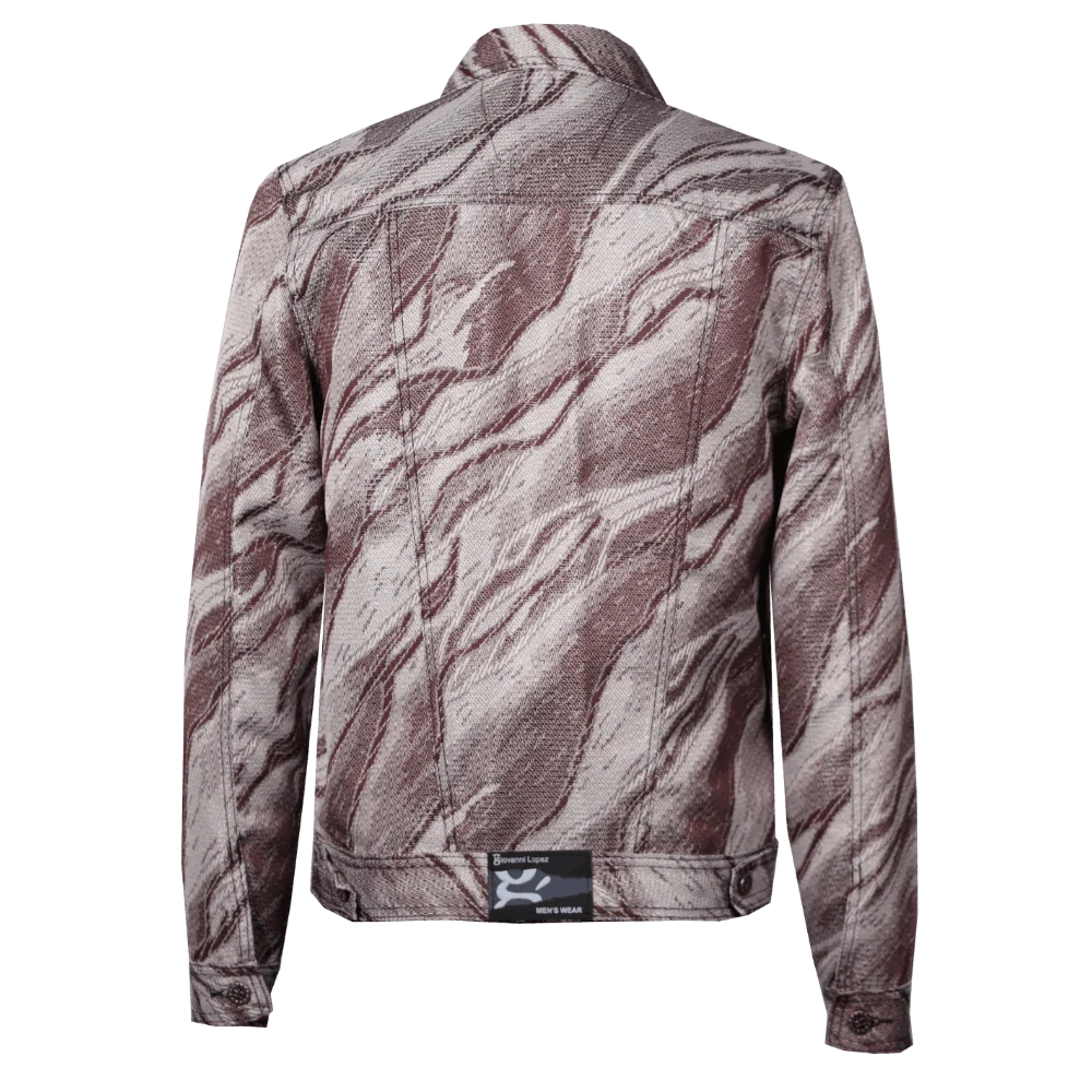 Chaqueta clásica jackard diseño abstracto 3