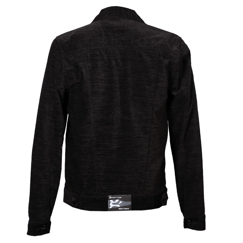 Chaqueta clásica pana negra 3