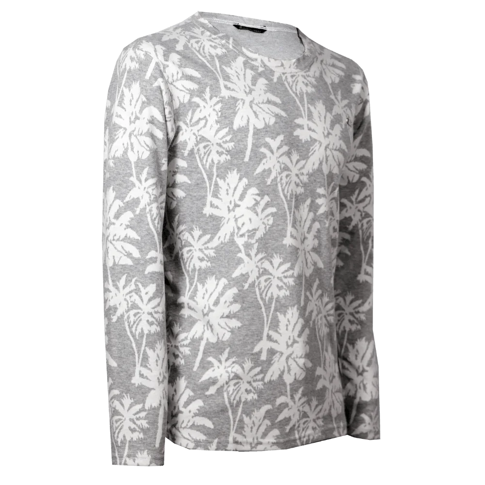 Buso manga larga gris palmeras 1