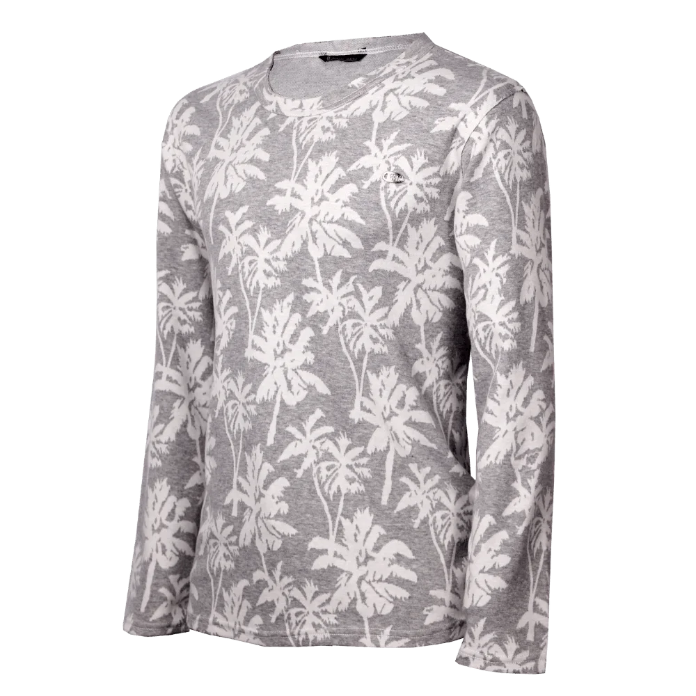 Buso manga larga gris palmeras 2