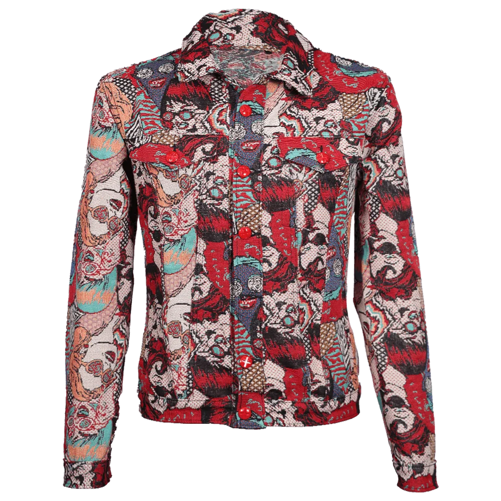 Chaqueta clásica en Jackard Pop Art