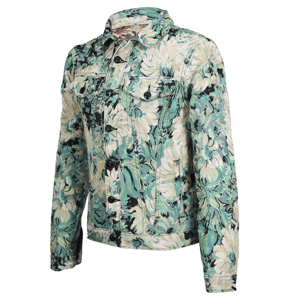 Chaqueta clásica jackard botanical bloom 1