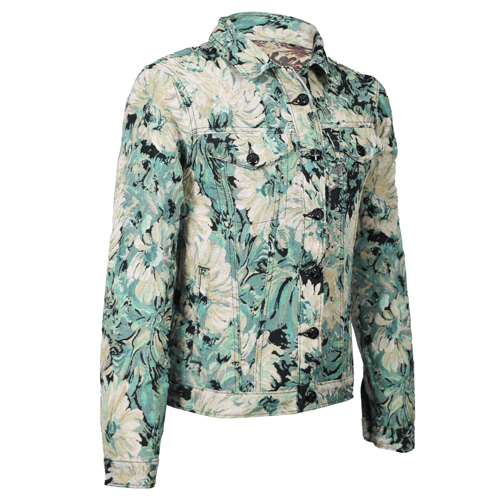 Chaqueta clásica jackard botanical bloom 2